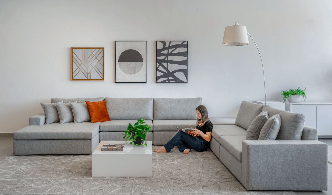 Banner Otimize espaço com um sofá de canto